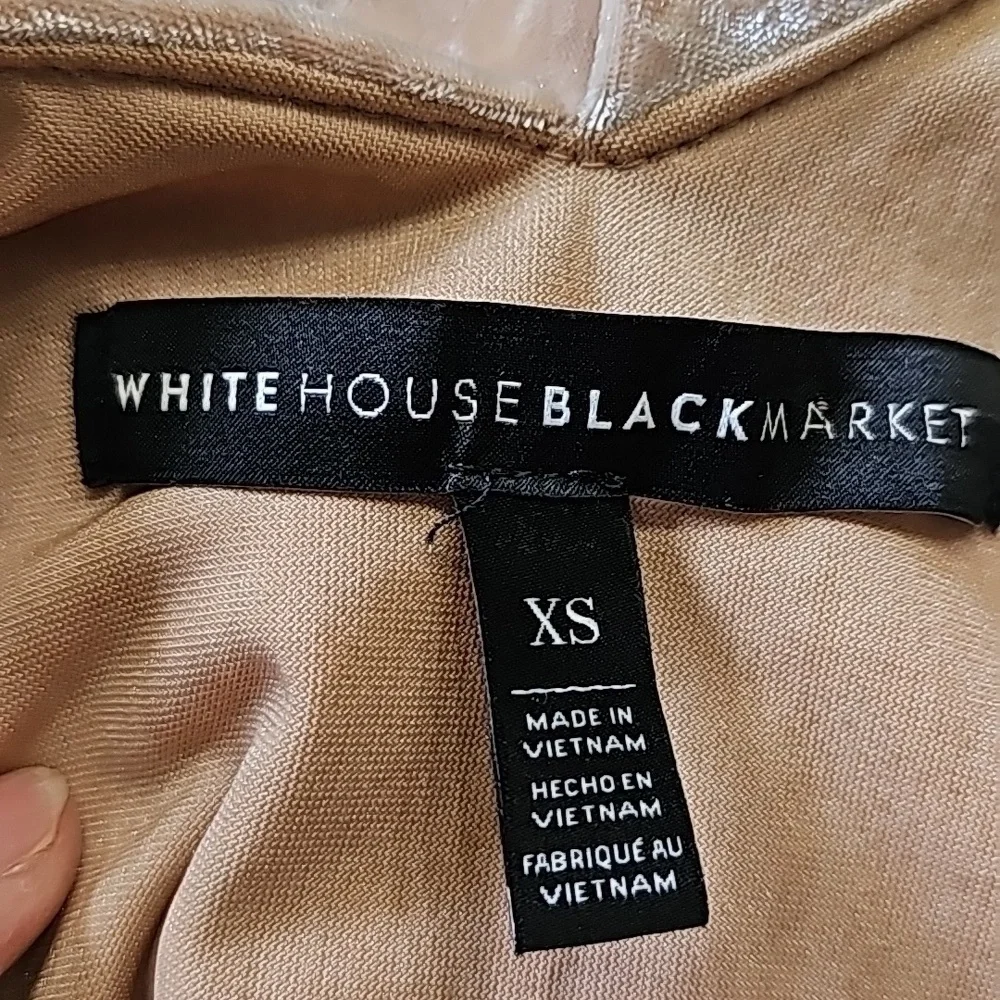 White‎ house black market velvet light pink V neck and back XS women's to…